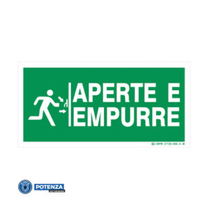 PLACA DE SAÍDA APERTE E EMPURRE S18