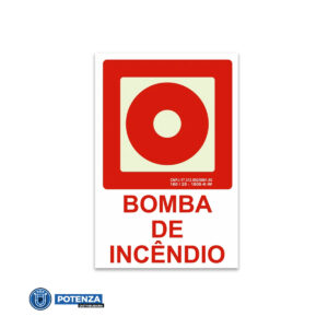 PLACA PONTO DE ACIONAMENTO DE BOMBA DE INCÊNCIO