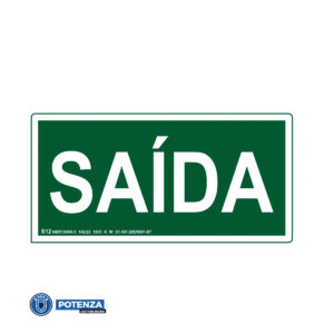 PLACA INDICAÇÃO SAÍDA DE EMERGÊNCIA - 1