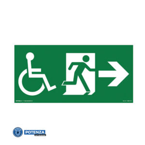 PLACA INDICAÇÃO SAÍDA DE EMERGÊNCIA - DEFICIENTE