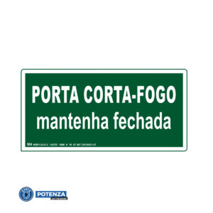 PLACA PORTA CORTA FOGO